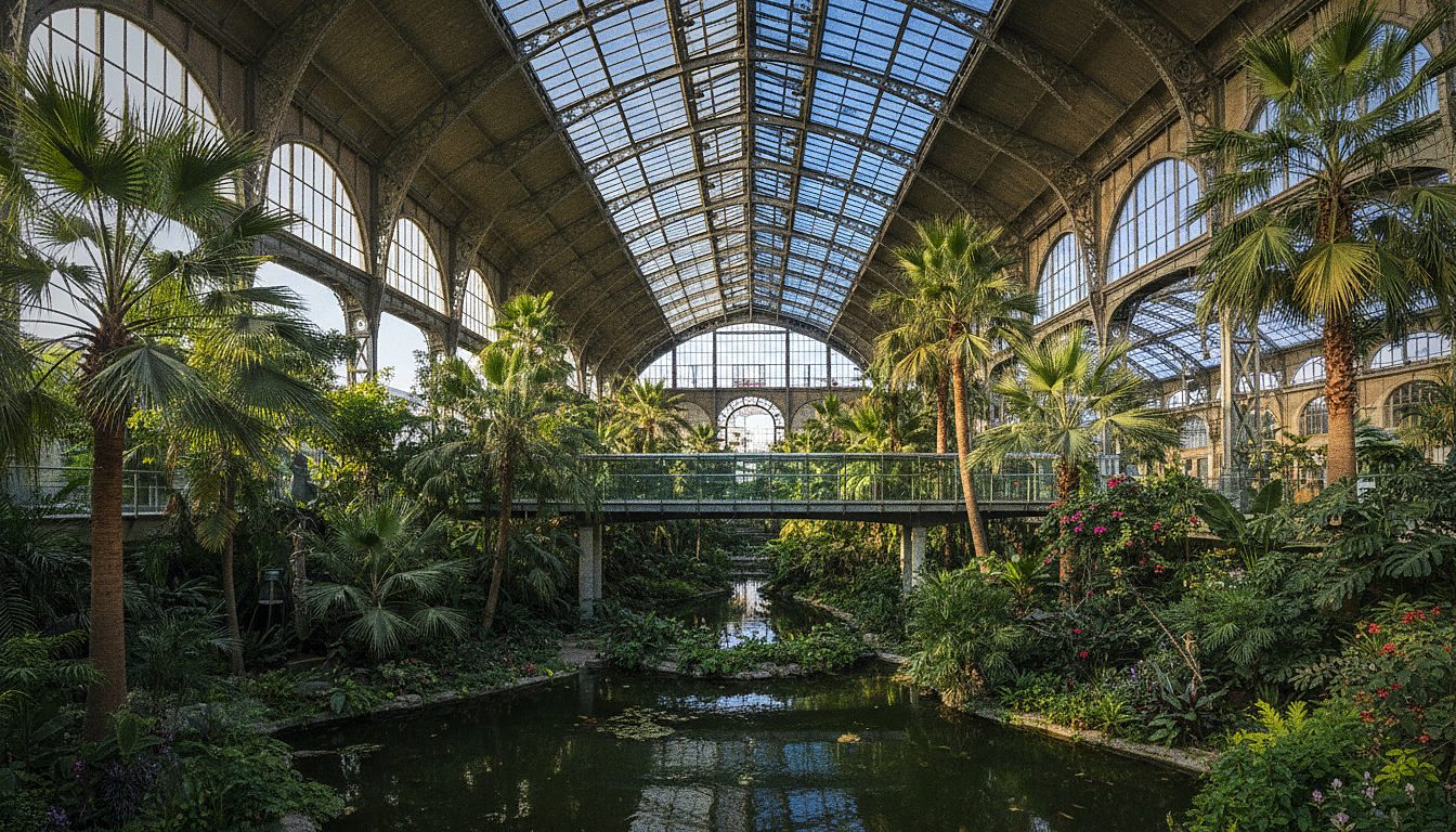 Jardin tropical intérieur de la gare de Madrid Atocha